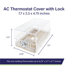 Load image into Gallery viewer, Thermostat Lock Box Cover with Key M 1pk - Locking Thermostat Cover
