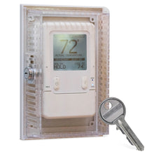 Load image into Gallery viewer, Thermostat Lock Box Cover with Key L 1pk - Locking Thermostat Cover