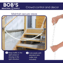 Load image into Gallery viewer, 125ft White Plastic Chain Link for Crowd Control, Halloween, Classroom