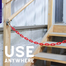Load image into Gallery viewer, 125ft Red Plastic Chain Link for Crowd Control, Halloween, Classroom