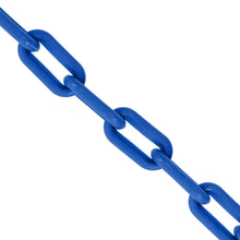 Load image into Gallery viewer, Plastic Chain Links in Blue, 2” Inch x 125’ Ft, Crowd Control Chains
