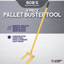 Load image into Gallery viewer, Pallet Buster Tool with Handle 3 Section 41in Deck Wrecker Pallet Tool