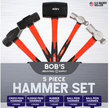 Load image into Gallery viewer, 5 Piece Hammer Set Mechanic Tool Kit - Nail Hammer Shop Automotive Set