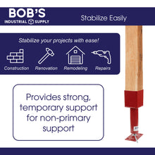 Load image into Gallery viewer, Adjustable Screw Jack 1pk - Temporary 4x4 Beam Jack Post for Leveling