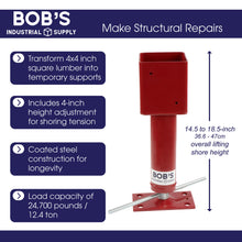 Load image into Gallery viewer, Adjustable Screw Jack 1pk - Temporary 4x4 Beam Jack Post for Leveling
