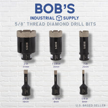 Load image into Gallery viewer, 6pc Diamond Drill Bit for Porcelain Tile 1/4-2in - 5/8 Angle Grinder