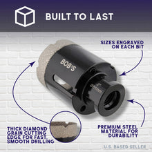 Load image into Gallery viewer, 6pc Diamond Drill Bit for Porcelain Tile 1/4-2in - 5/8 Angle Grinder