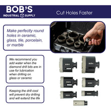 Load image into Gallery viewer, Ceramic Bit Set - 7pc Steel Vacuum Brazed Diamond Bit Hole Saw Kit
