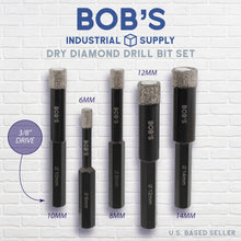 Load image into Gallery viewer, 5p Diamond Drill Bit for Porcelain Tile 1/4-9/16in - 3/8 Angle Grinder