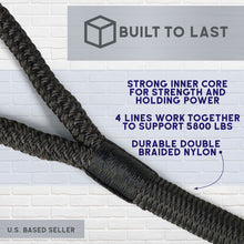 Load image into Gallery viewer, 4pk Nylon Dock Lines - 5800lb Cap 3/8in x 15 Foot Boat Ropes with Loop