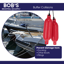 Load image into Gallery viewer, Boat Bumpers for Docking - Boat Fenders Red 2 Pack 22.8 x 7.8in Buoy
