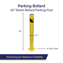 Load image into Gallery viewer, Parking Bollard – 42” Street Bollard Parking Post Steel Safety Pole