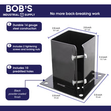 Load image into Gallery viewer, No Dig 4x4 Post Anchor 1pk Bolt Down Post Base Wood Post Ground Anchor