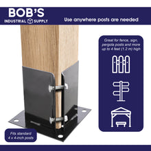 Load image into Gallery viewer, No Dig 4x4 Post Anchor 1pk Bolt Down Post Base Wood Post Ground Anchor