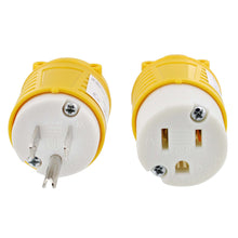Load image into Gallery viewer, Electrical Plug Replacement - 125V 15 Amp Female and Male Plug End 5pk