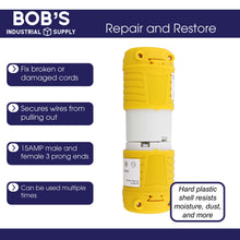 Load image into Gallery viewer, Electrical Plug Replacement - 125V 15 Amp Female and Male Plug End 5pk