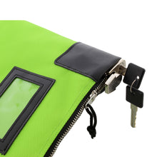 Load image into Gallery viewer, Locking Money Bag Lock Bag Bank Bag with Lock Cash Bag in Green
