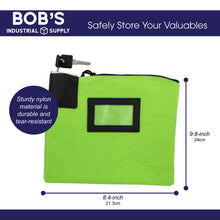 Load image into Gallery viewer, Locking Money Bag Lock Bag Bank Bag with Lock Cash Bag in Green