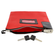 Load image into Gallery viewer, Locking Money Bag Lock Bag Bank Bag with Lock Cash Bag in Red