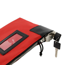 Load image into Gallery viewer, Locking Money Bag Lock Bag Bank Bag with Lock Cash Bag in Red