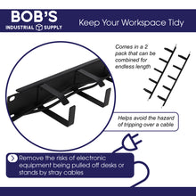 Load image into Gallery viewer, Cable Management Under Desk Wire Tray - 2-Pack Cord Organizer