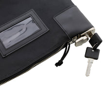 Load image into Gallery viewer, Locking Money Bag Lock Bag Bank Bag with Lock Cash Bag in Black
