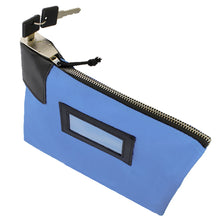 Load image into Gallery viewer, Locking Money Bag Lock Bag Bank Bag with Lock Cash Bag in Bright Blue