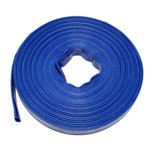 Load image into Gallery viewer, Discharge Hose – 1” IN by 100’ FT Flat Lay PVC Sump Pump Hose, Blue

