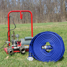 Load image into Gallery viewer, Discharge Hose – 1” IN by 100’ FT Flat Lay PVC Sump Pump Hose, Blue
