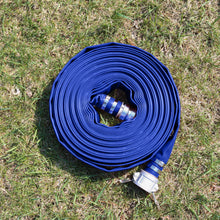 Load image into Gallery viewer, Discharge Hose – 1” IN by 100’ FT Flat Lay PVC Sump Pump Hose, Blue
