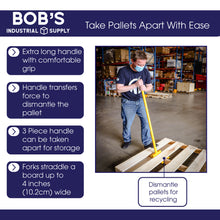 Load image into Gallery viewer, Pallet Buster Tool with Long Handle – Deck Wrecker Pallet Tool Pry Bar
