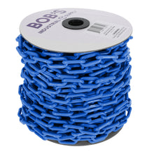 Load image into Gallery viewer, Plastic Chain Links in Blue, 2” Inch x 125’ Ft, Crowd Control Chains
