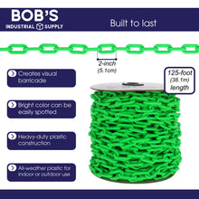 Load image into Gallery viewer, 125ft Green Plastic Chain Link for Crowd Control, Halloween, Classroom
