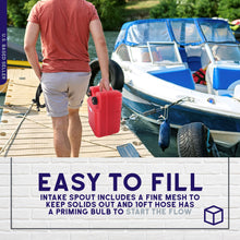 Load image into Gallery viewer, Plastic Boat Gas Tank 6 Gal - Marine Portable Boat Fuel Tank and Line
