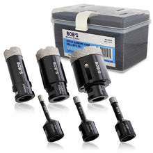 Load image into Gallery viewer, 6pc Diamond Drill Bit for Porcelain Tile 1/4-2in - 5/8 Angle Grinder
