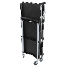 Load image into Gallery viewer, Folding Utility Cart with Wheels - 3 Tier Office and Food Service Cart
