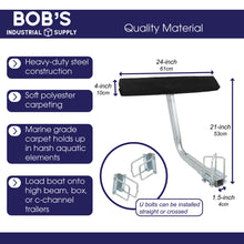 Load image into Gallery viewer, 24in Carpeted Boat Trailer Guide Board Bunks with Frames and Hardware
