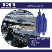 Load image into Gallery viewer, Boat Bumpers for Docking - Boat Fenders Blue 2 Pack 22.8 x 7.8in Buoy
