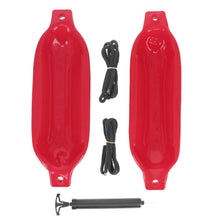 Load image into Gallery viewer, Boat Bumpers for Docking - Boat Fenders Red 2 Pack 22.8 x 7.8in Buoy
