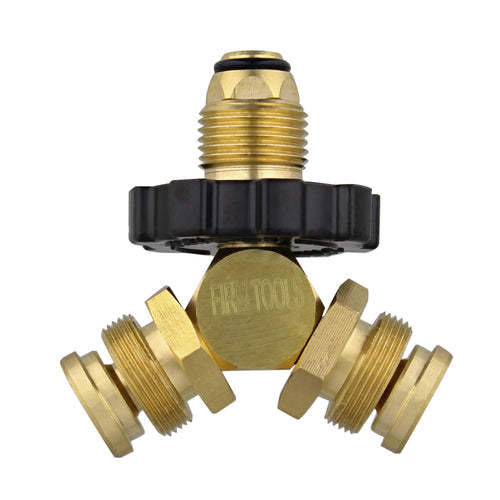 1-inch 2 Male POL to QCC1 Propane Adapter for BBQ Grill and Camp Stove