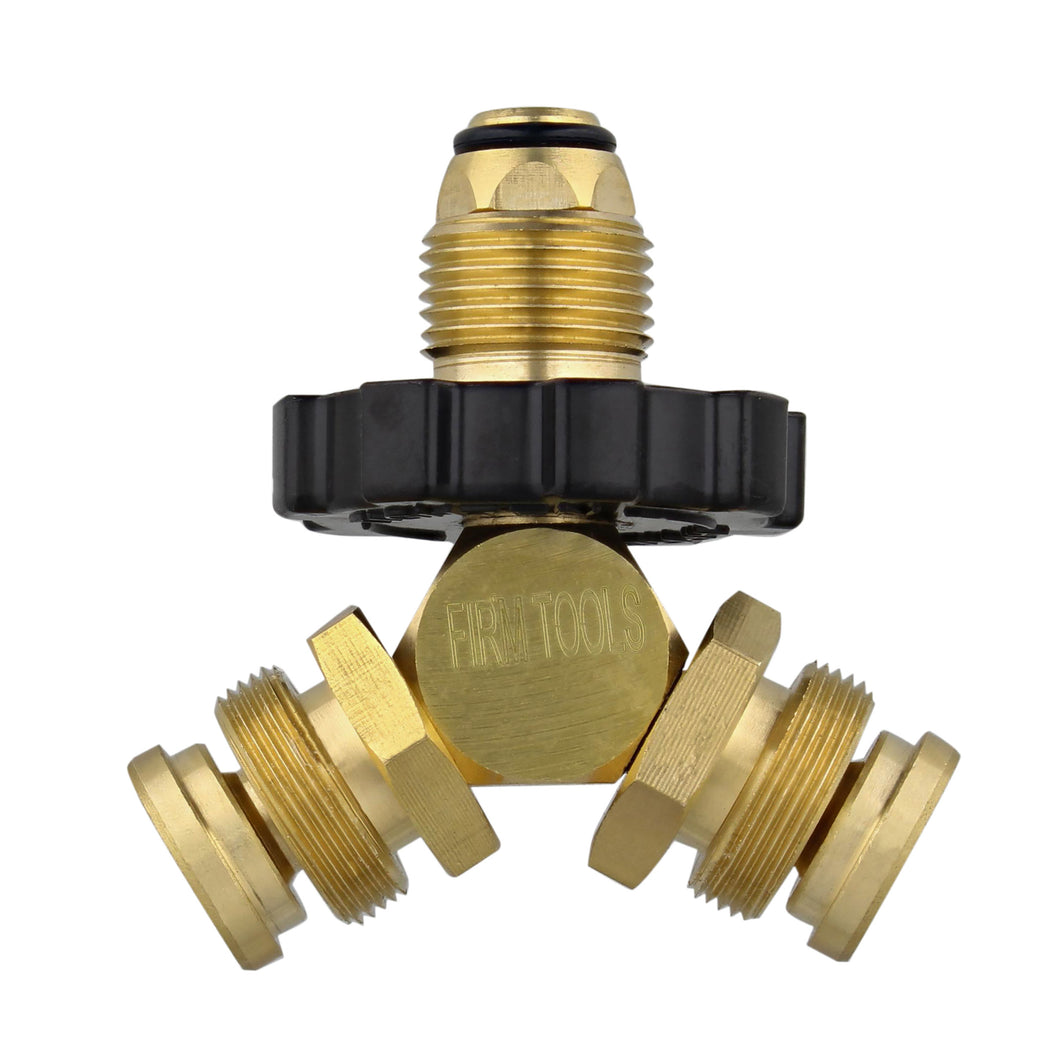 1-inch 2 Male POL to QCC1 Propane Adapter for BBQ Grill and Camp Stove