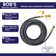 Load image into Gallery viewer, Natural Gas Grill Hose 24ft - 3/8in Female Flare to 3/8in Male Flare

