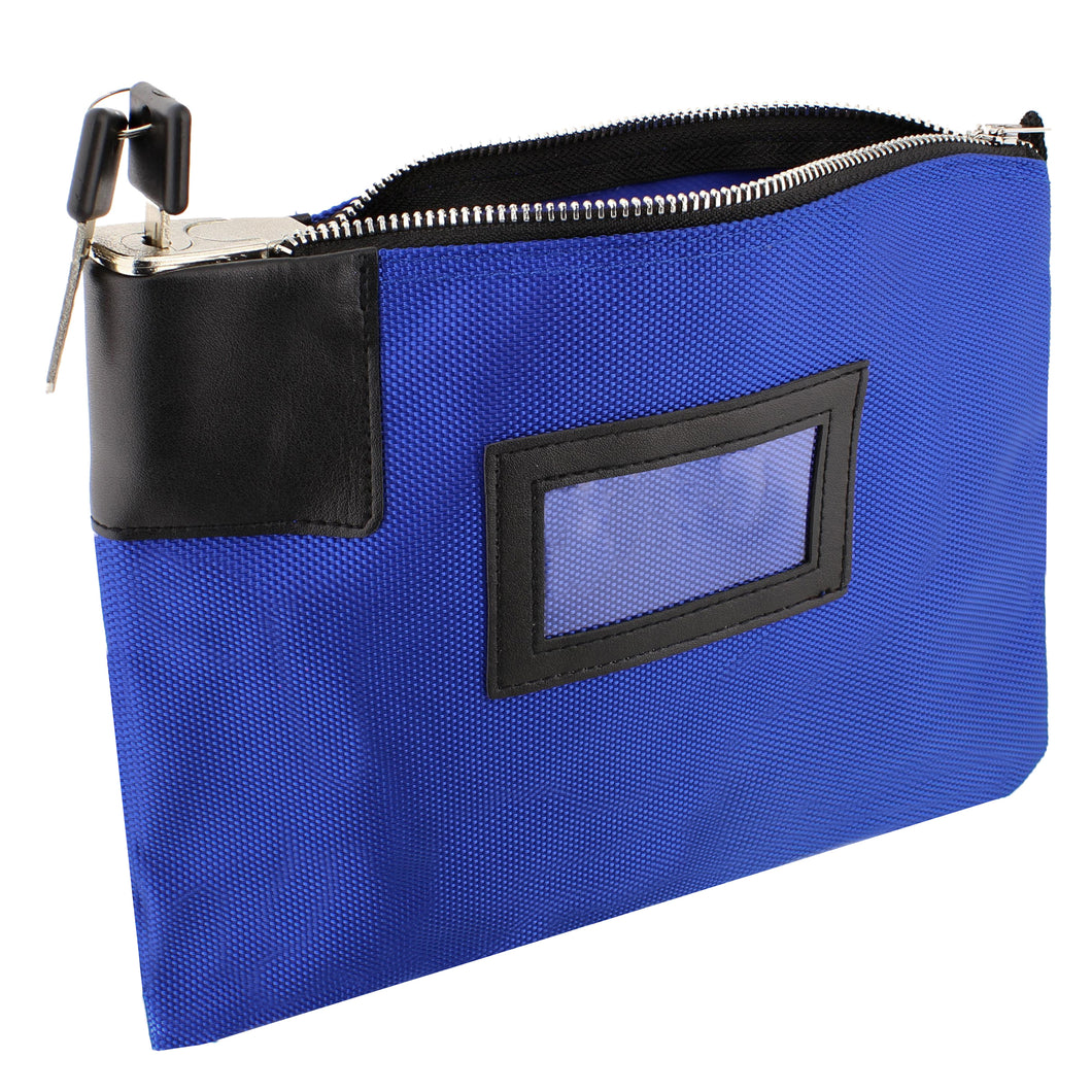 Locking Money Bag Lock Bag Bank Bag with Lock Cash Bag in Navy Blue