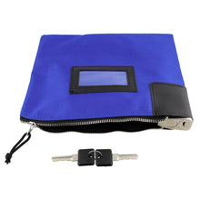 Load image into Gallery viewer, Locking Money Bag Lock Bag Bank Bag with Lock Cash Bag in Navy Blue
