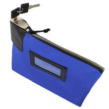 Load image into Gallery viewer, Locking Money Bag Lock Bag Bank Bag with Lock Cash Bag in Navy Blue
