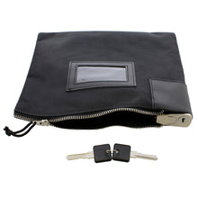 Load image into Gallery viewer, Locking Money Bag Lock Bag Bank Bag with Lock Cash Bag in Black
