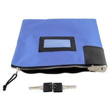 Load image into Gallery viewer, Locking Money Bag Lock Bag Bank Bag with Lock Cash Bag in Bright Blue
